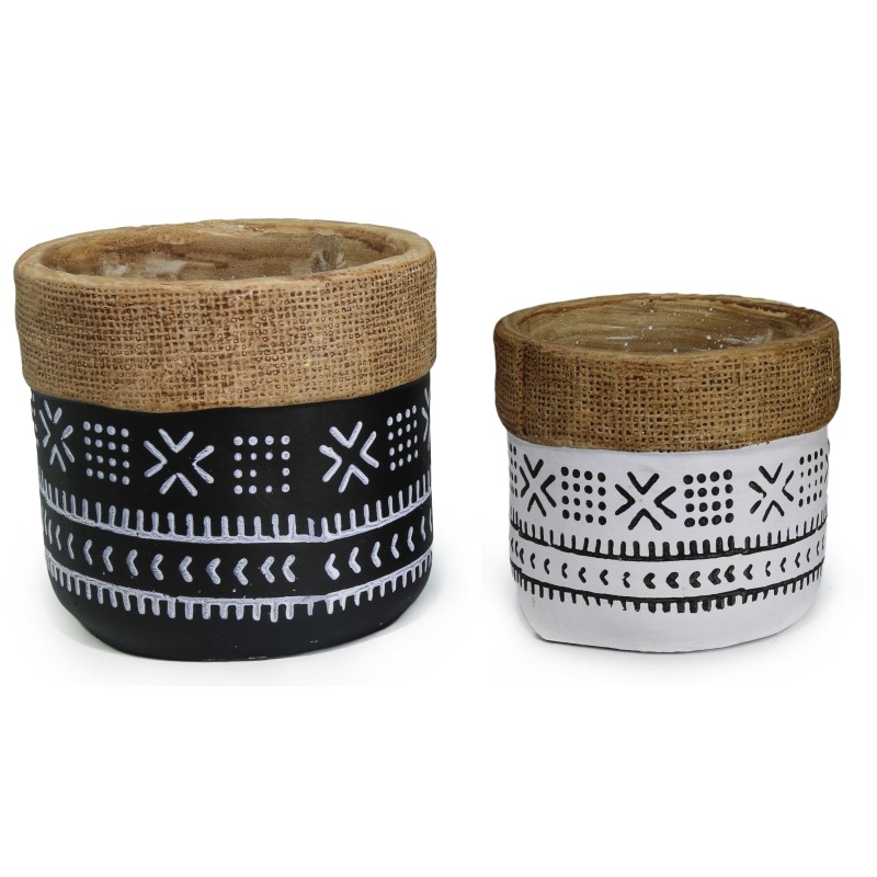ΓΛΑΣΤΡΑ ΚΕΡΑΜΙΚΗ ΣΧΕΔΙΟ ETHNIC ROPE 10.5x10.5x9.5cm