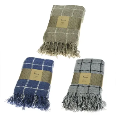 ΡΙΧΤΑΡΙ ΒΑΜΒΑΚΕΡΟ COTTON ΚΑΡΟ 270x170cm Νο31444