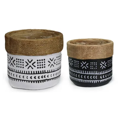 ΓΛΑΣΤΡΑ ΚΕΡΑΜΙΚΗ ΣΧΕΔΙΟ ETHNIC ROPE 10.5x10.5x9.5cm
