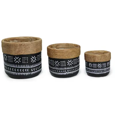 ΓΛΑΣΤΡΑ ΚΕΡΑΜΙΚΗ ΣΧΕΔΙΟ ETHNIC ROPE 10.5x10.5x9.5cm