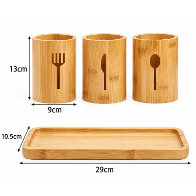 ΚΟΥΤΑΛΟΘΗΚΗ ΟΡΘΙΑ BAMBOO ΣΕΤ 3 ΤΜΧ ΜΕ ΒΑΣΗ No56614